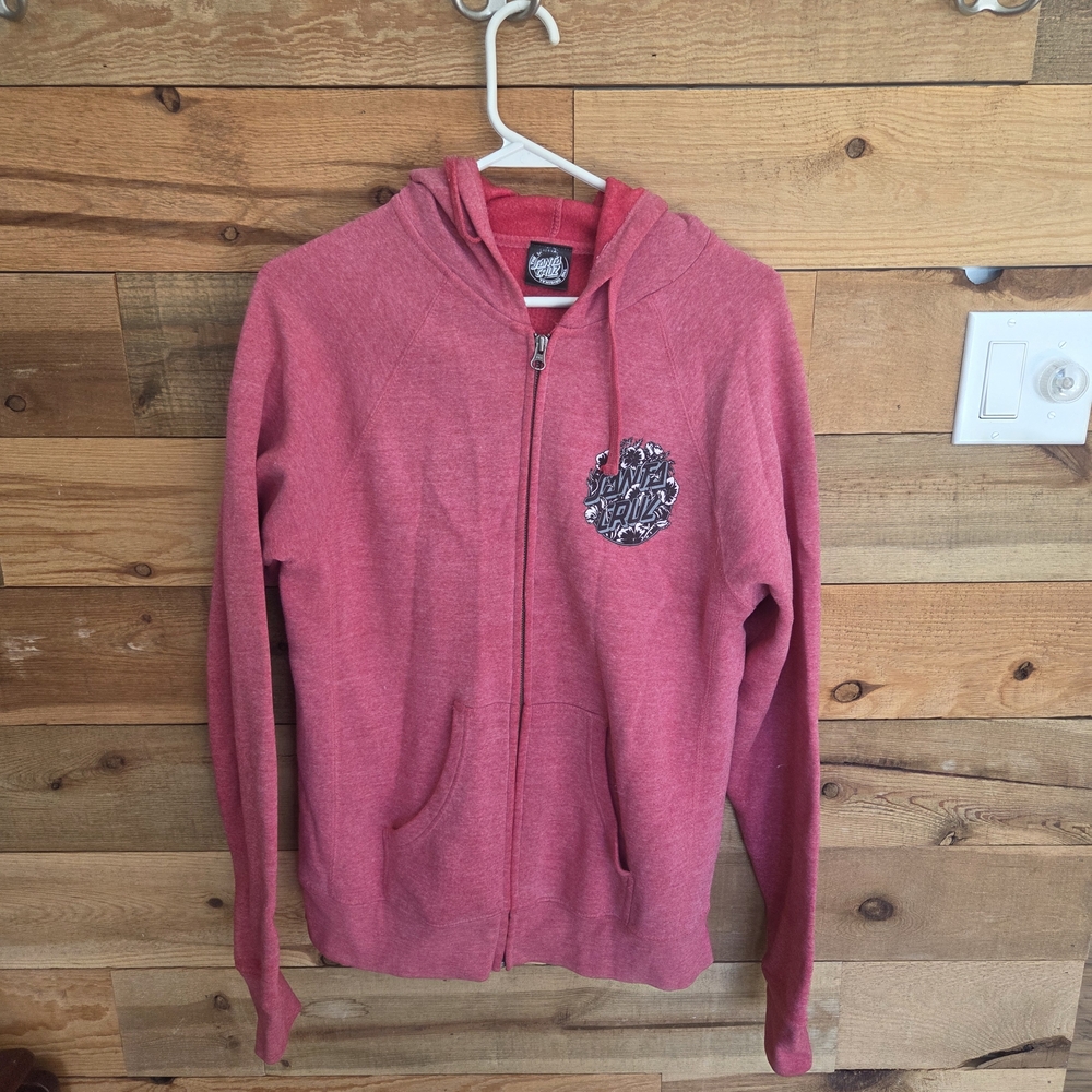 Santa Cruz Red Logo Zip-Up Hoodie - Picture 2 of 6